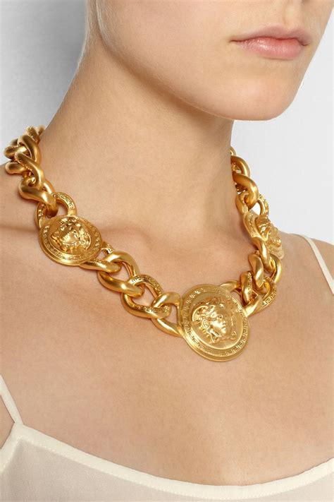 versace chain total gold|14k gold versace pendant.